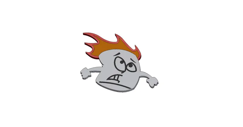 Flaming Marshmallow Magnets