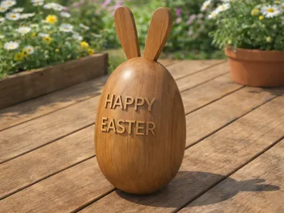 Easter egg with or without text