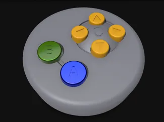 N64 controller keychain (nintendo gacha)