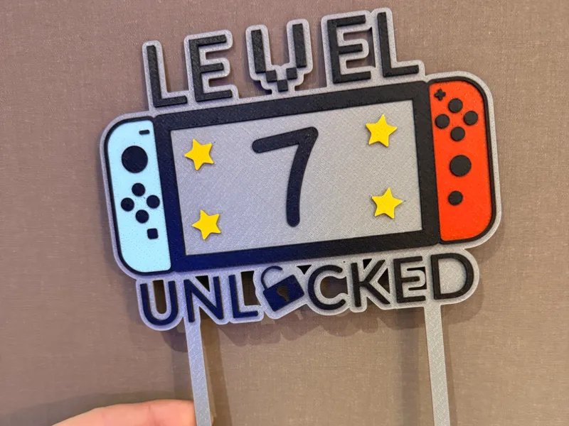 Nintendo Switch Cake Topper (Customisable Number)