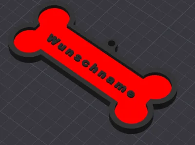 Bone tag with custom text