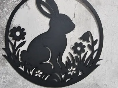 Easter Bunny Wall Decor Fast Print