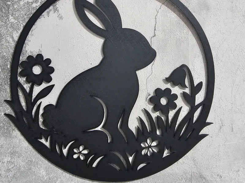 Easter Bunny Wall Decor Fast Print