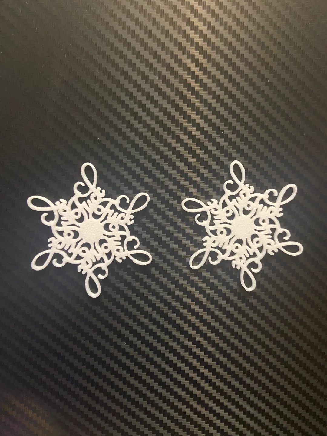 funny snowflake earrings view 2