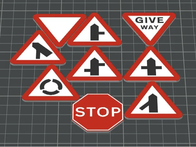 Miniature UK traffic signs ADI teaching aid (1)