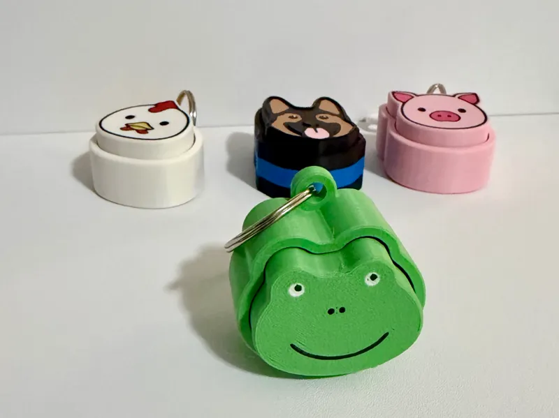 Frog Fidget Clicker Keychain