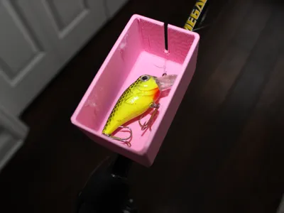 Fishing rod lure hook box