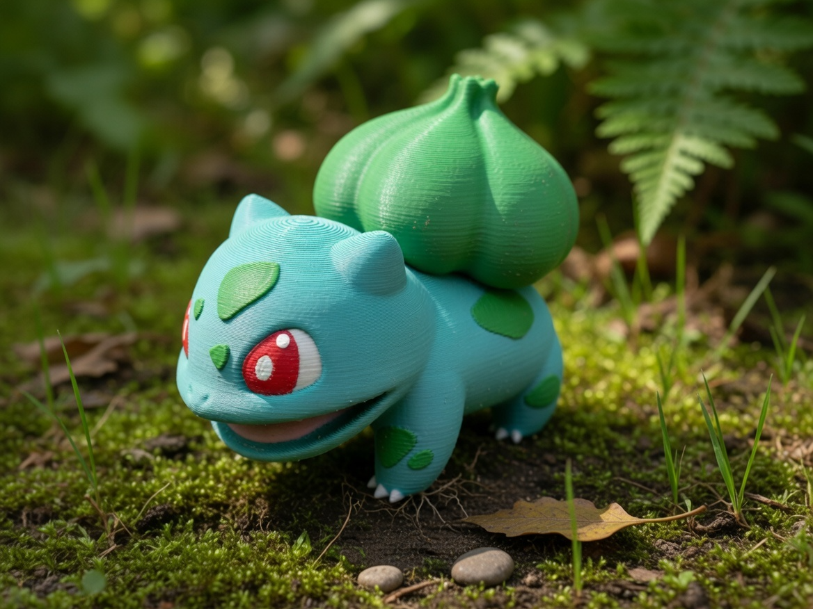 Bulbasaur Pokemon Figure Multi-Color Print