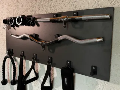 Fitness accessories organizer homegym