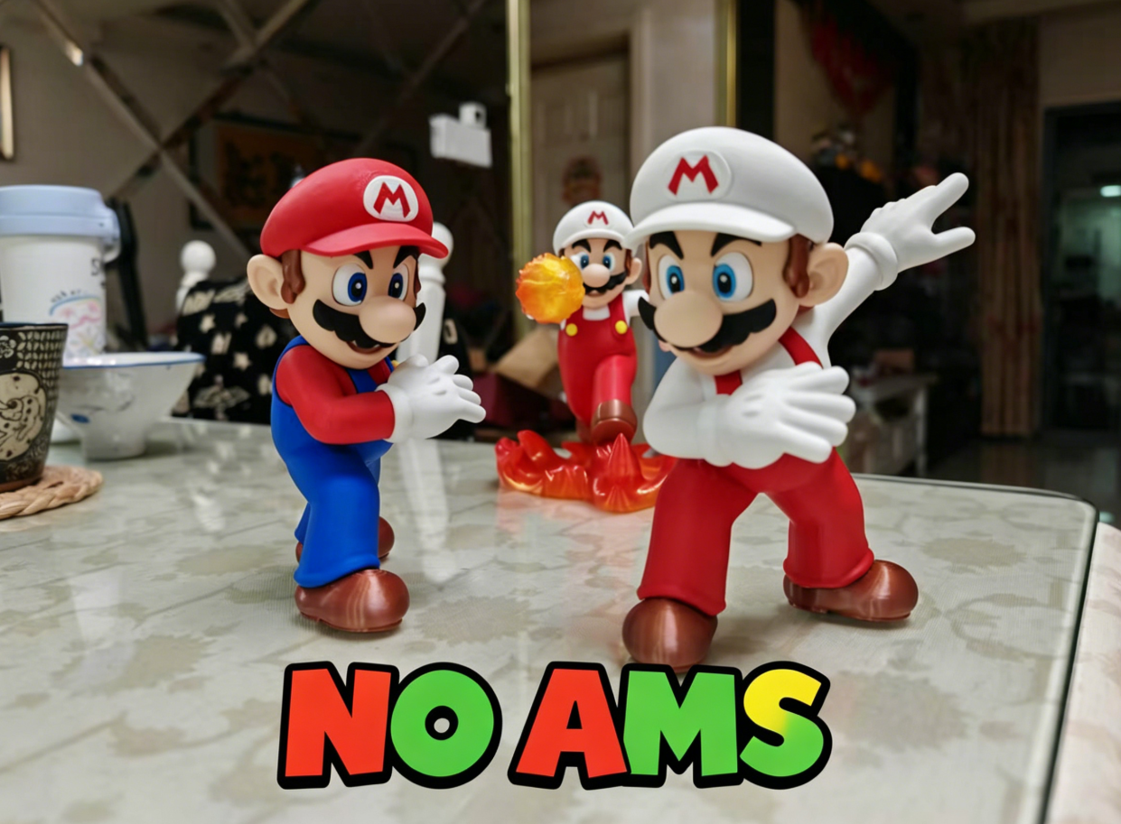 Miniatura 4 do modelo 3D 马里奥 火焰马力欧 Mario 向前冲 多色拆件打印（无需ams）