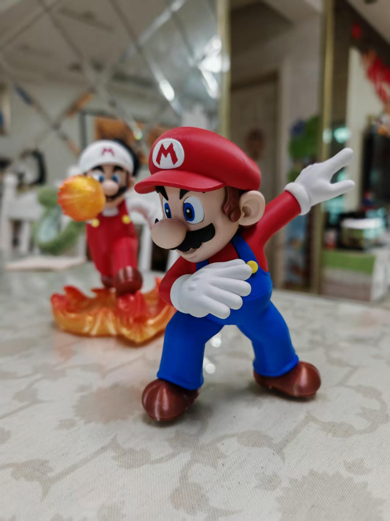Miniatura 1 do modelo 3D 马里奥 火焰马力欧 Mario 向前冲 多色拆件打印（无需ams）