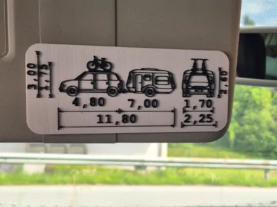 Caravan & Car Dimension Sign (Customizable)
