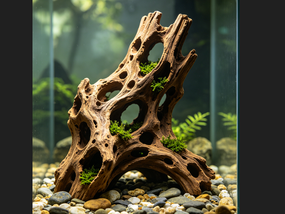 鱼缸造景  微景观造景 枯木树洞  幼鱼/爬宠躲避屋<幽木游仙>