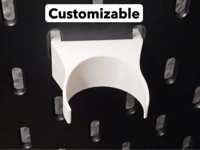 SKADIS Parametric round snap-fit holder Ø 20-75mm