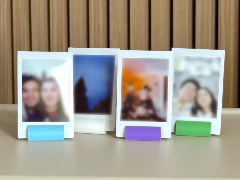 Minimal instax and polaroid photo stand