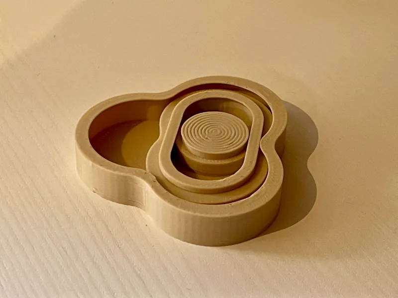 Rotary Fidget Slider, Print in Place, Parametric