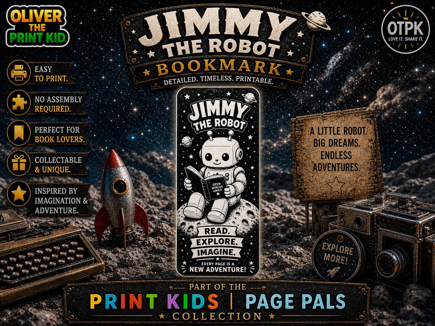 Jimmy the Robot Bookmark
