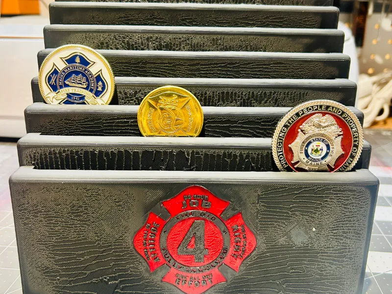 Firefighter Challenge Coin Display