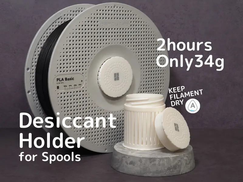 Spool Desiccant Holder for Reusable Silica Gel