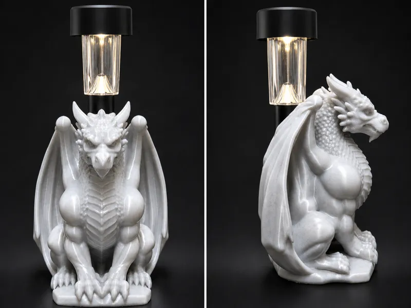 Stone Dragon Solar Light Holder