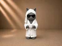 Sassy Coffee Cat - Without Black Display Base
