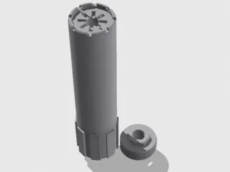 Airsoft Suppressor Surefire Style 42mmOD 14mm CCW