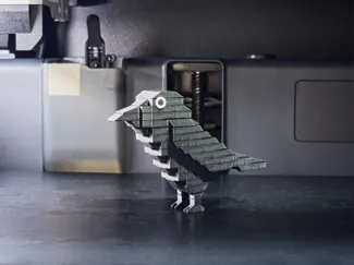 Buildable Crow – Stackable Mini Brick Bird