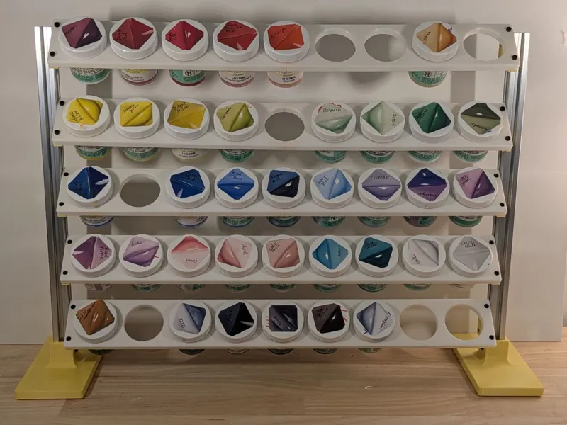 Pottery Underglaze Organization Tabletop Shelf