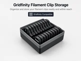 Gridfinity Filament Clip Storage