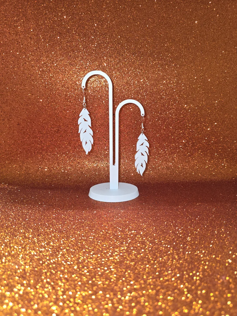 Freedom feather earrings view 3