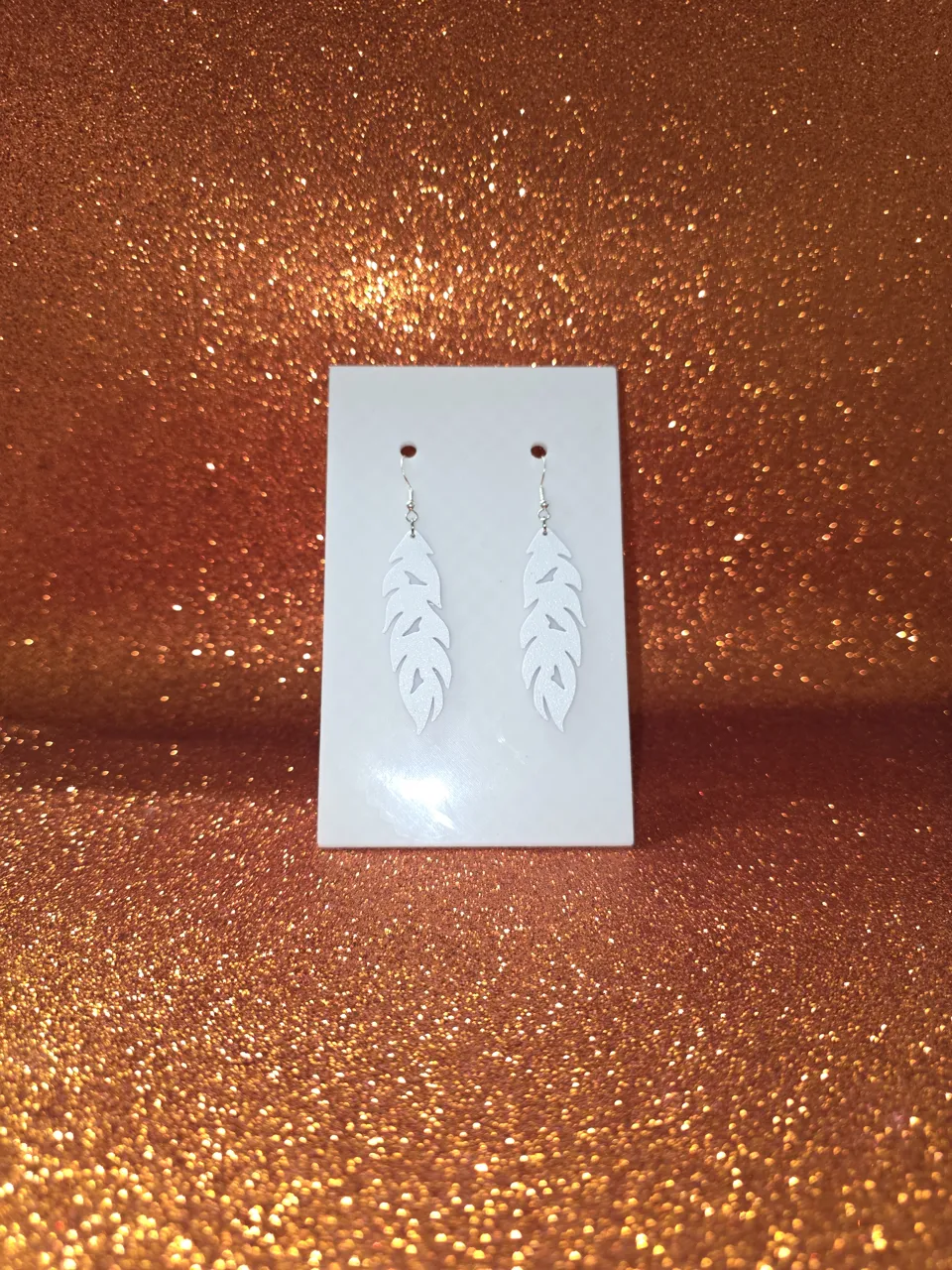 Freedom feather earrings view 2