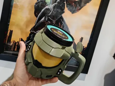 DOOM helmet ben & jerry's ice cream cup 