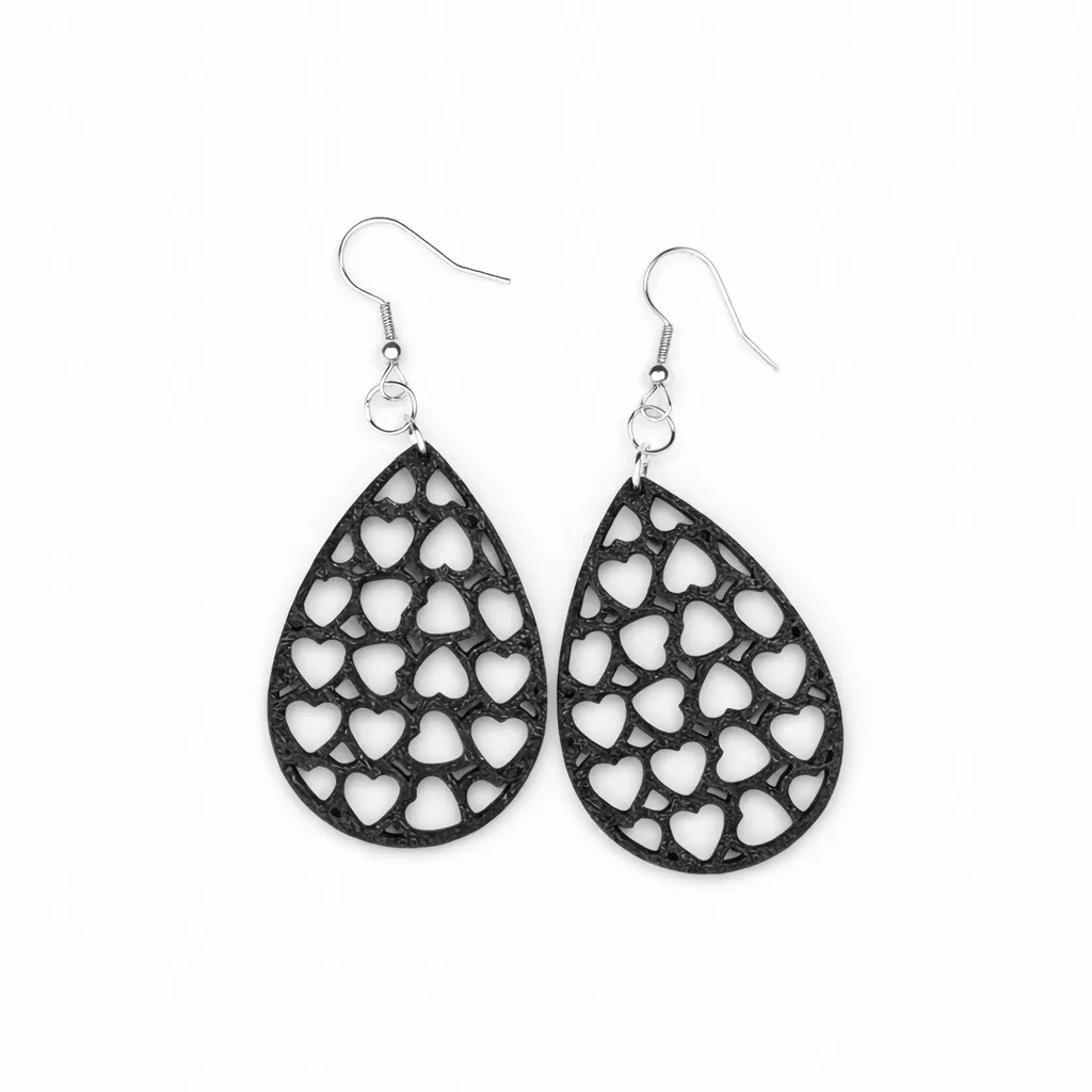 Heart Teardrop Earrings view 2