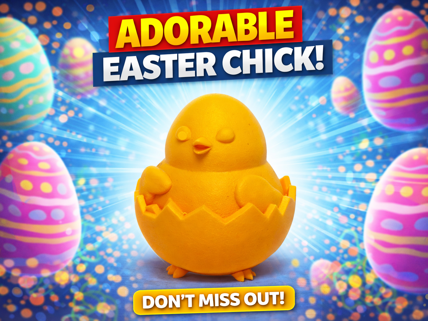 Easter Chick in Half Egg – Cute Spring