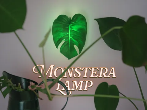 Accesorio de iluminación decorativa: Monstera Lamp - Detailed Wall Lamp — referencia de MakerWorld