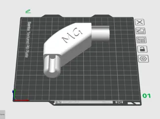 Giunzione angolare per lettino mare – ricambio 3D