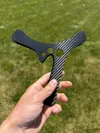 Left handed T-Shaped Returning Boomerang V2