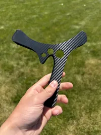 Left handed T-Shaped Returning Boomerang V2