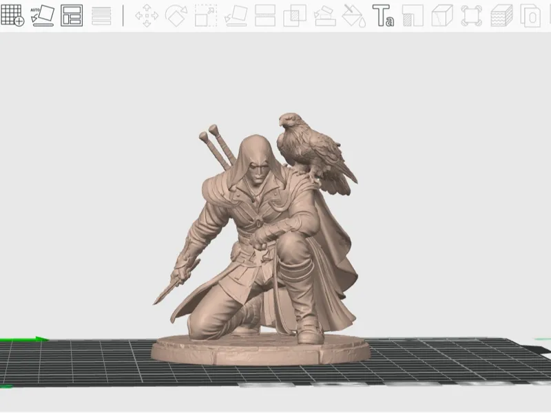 A warrior with his eagle after a battle