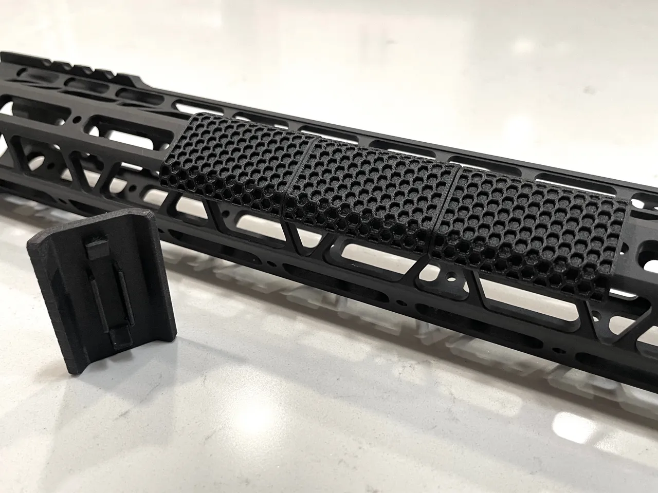 (Snap In) M-LOK Rail Covers Hex Grip V2 view 2