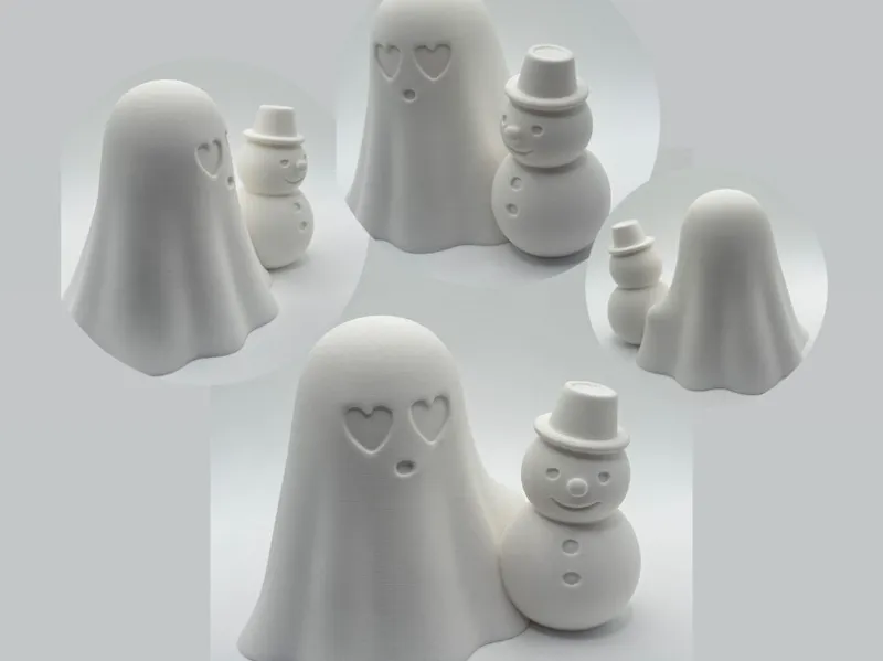Ghost + Snowman Ornament