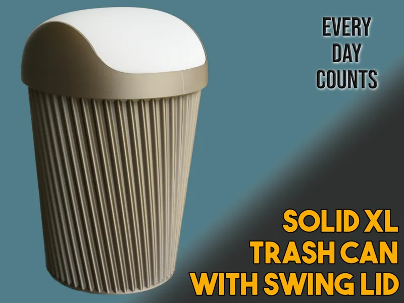 Solid XL Trash Can with domed SWING lid