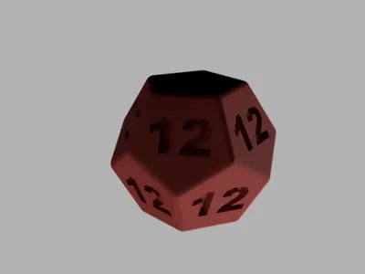 Lucky 12 sided dice