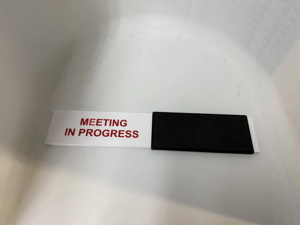 Conference Room Sliding Sign - Meeting In Progress - Free 3D Print ...