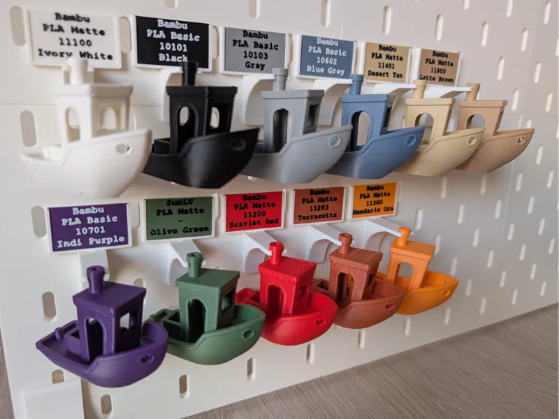 Benchy IKEA SKADIS Holder with Printable Label