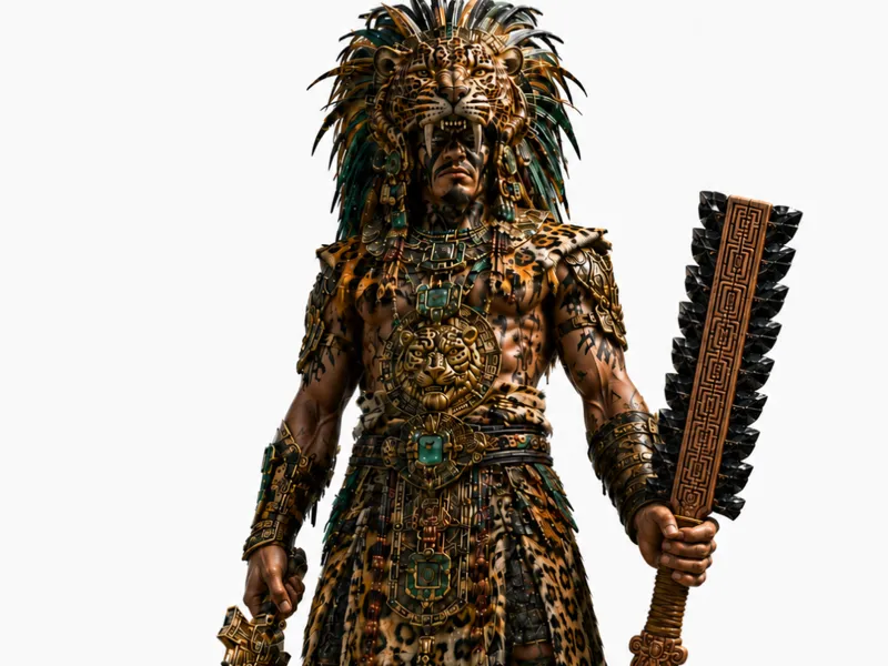 miniatura guerriero maya ordine dei giaguari