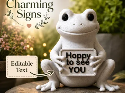 Frog Charming Sign