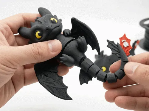 articulated toothless dragon - Free 3D Print Model - MakerWorld