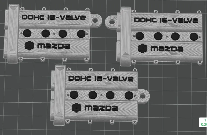 Mazda Miata Valve Cover keychain