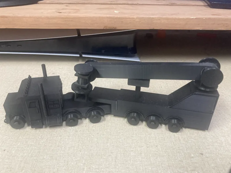semi truck with crane 